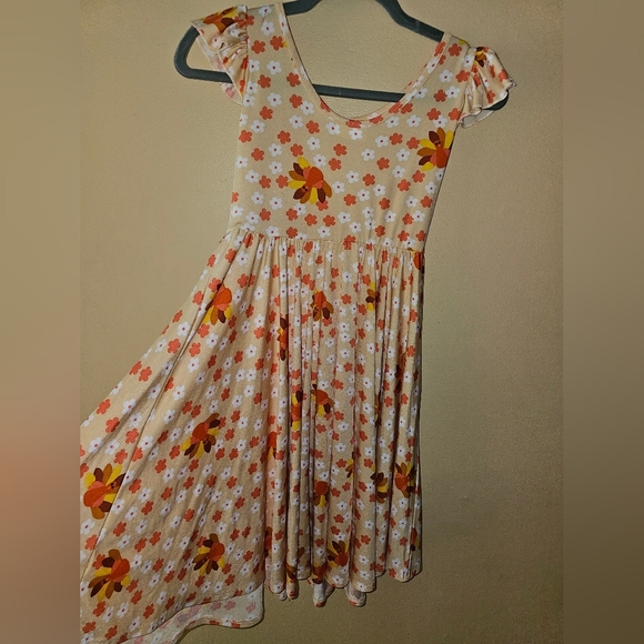 Dot Dot Smile Turkey Dress Thanksgiving sz 9/10 - Picture 4 of 4